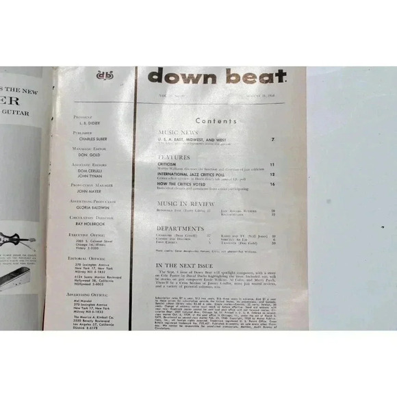 Vtg August 21, 1958 Down Beat Music Magazine Vol. 25 No. 17 - Milt Jackson - Picture 2 of 3